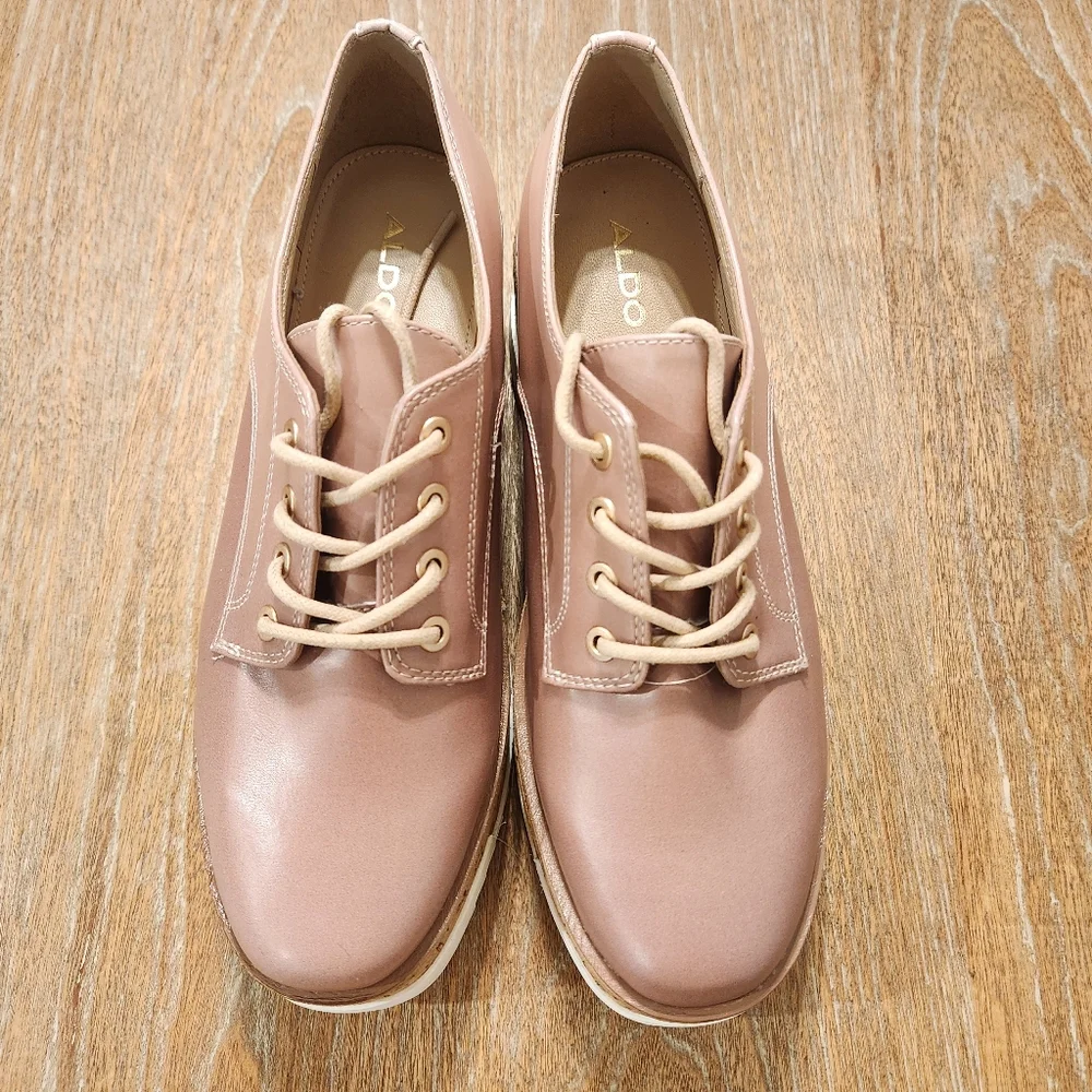 ALDO Weralia Platform Lace Shoes‎ Tan Women's Size 7.5